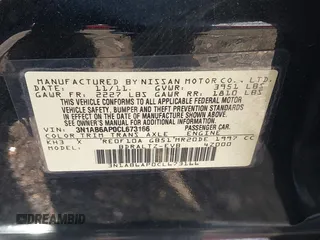 2012 Nissan Sentra SL z VIN 3N1AB6AP0CL673166, wystawiony jako IAAI lot #42754586 z przebiegiem 115 770 mil mil oraz . Historia ofert i sprzedaży dostępna na DreamBid. Obrazek 9.