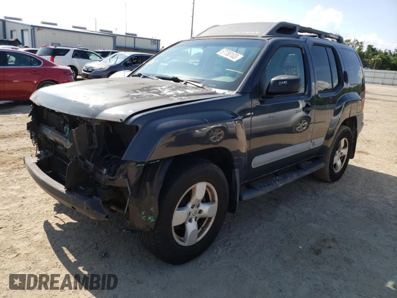2005 Nissan Xterra S z VIN 5N1AN08W55C611593, wystawiony jako Copart lot #57780103 z przebiegiem 204 801 mil mil oraz Szkoda całkowita • Salvage title. Historia ofert i sprzedaży dostępna na DreamBid. Obrazek 1.