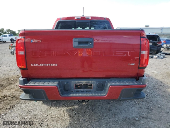 2021 Chevrolet Colorado 2WD Z71 with VIN 1GCGSDEN8M1222192, listed as a Copart auction lot 67338574 with 77,941 mi miles and Salvage Title. Bid and sale history available at carsss.com. Image 6.