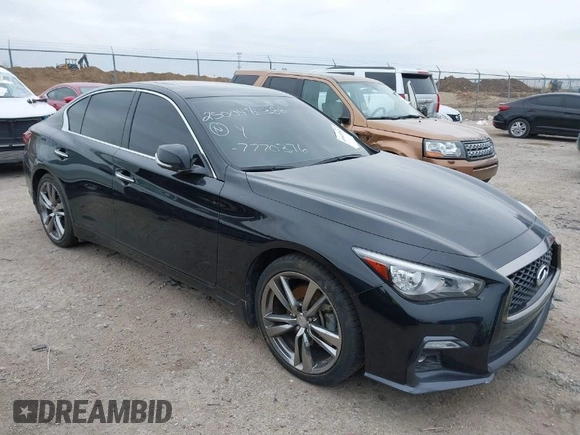 2021 Infiniti Q50 Signature Edition with VIN JN1EV7CP2MM706574, listed as a IAAI auction lot 41643762 with 33,868 mi miles and . Bid and sale history available at DreamBid. Image 1.