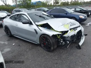 2022 BMW M4 Competition with VIN WBS33AZ04NCJ20184, listed as a IAAI auction lot 41205528 with 25,571 mi miles. Bid and sale history available at carsss.com. Image 1.