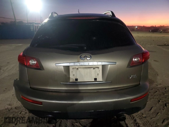 2005 Infiniti FX35 with VIN JNRAS08W95X220341, listed as a Copart auction lot 77265314 with 0 mi miles and Clean Title. Bid and sale history available at carsss.com. Image 6.