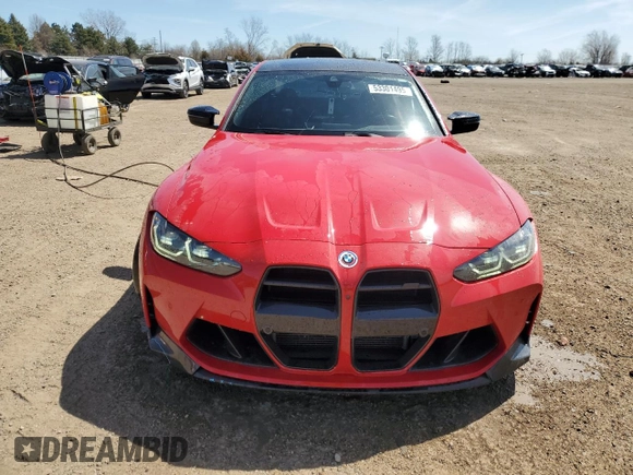 2023 BMW M3 Competition xDrive with VIN WBS43AY03PFN58833, listed as a Copart auction lot 53301495 with 32,032 mi miles and Salvage title. Bid and sale history available at DreamBid. Image 5.