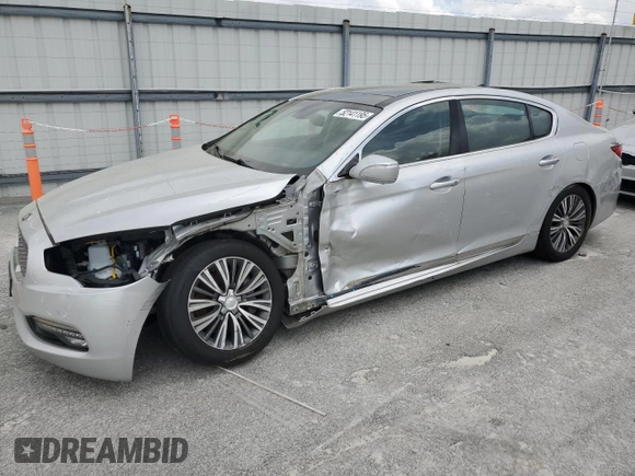2017 Kia K900 Luxury with VIN KNALU4D36H6035113, listed as a Copart auction lot 52141195 with 92,299 mi miles and Salvage Title. Bid and sale history available at carsss.com. Image 1.