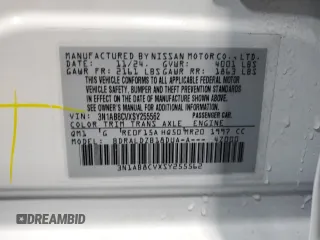 2025 Nissan Sentra SV z VIN 3N1AB8CVXSY255562, wystawiony jako Copart lot #59797455 z przebiegiem 18 544 mil mil oraz Czysty tytuł • Clean title. Historia ofert i sprzedaży dostępna na DreamBid. Obrazek 12.