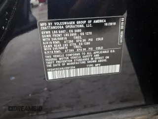 2020 Volkswagen Atlas S with VIN 1V2AC2CA4LC201204, listed as a Copart auction lot 43347835 with 67,236 mi miles and Salvage title. Bid and sale history available at DreamBid. Image 15.