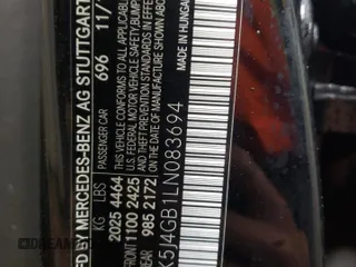 2020 Mercedes-Benz CLA with VIN W1K5J4GB1LN083694, listed as a Copart auction lot 47429625 with 52,818 mi miles and Salvage Title. Bid and sale history available at carsss.com. Image 13.