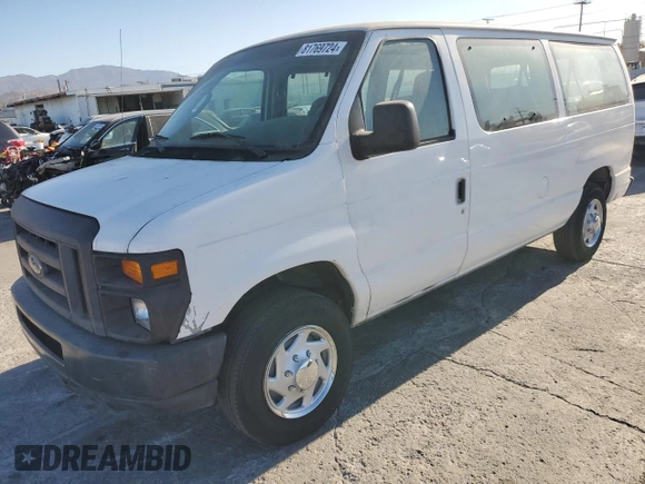 2008 Ford Econoline Passenger XL with VIN 1FMNE11W38DA13843, listed as a Copart auction lot 81769724 with 112,367 mi miles and Salvage Title. Bid and sale history available at DreamBid. Image 1.