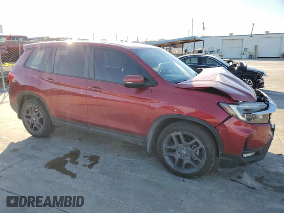 2022 Honda Passport EX-L z VIN 5FNYF7H52NB001315, wystawiony jako Copart lot #42334415 z przebiegiem 64 377 mil mil oraz Czysty tytuł • Clean title. Historia ofert i sprzedaży dostępna na DreamBid. Obrazek 4.