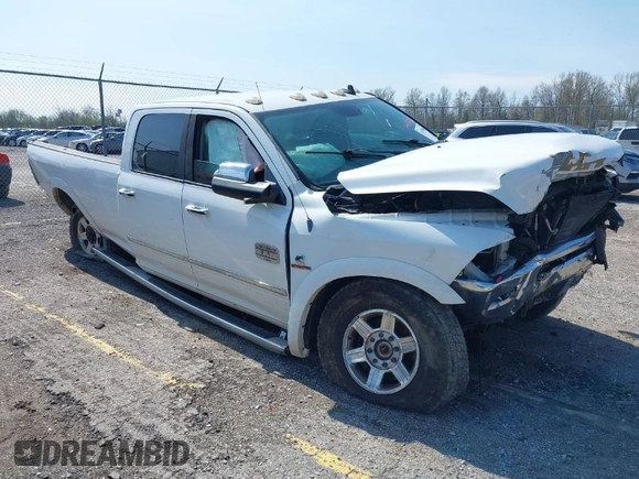 2013 Ram 2500 Laramie Longhorn with VIN 3C6UR5LL7DG522840, listed as a IAAI auction lot 41970385 with 145,144 mi miles and . Bid and sale history available at DreamBid. Image 1.