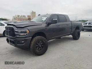 2024 Ram 2500 Laramie with VIN 3C6UR5NL3RG223592, listed as a Copart auction lot 53073445 with 21,675 mi miles and Salvage title. Bid and sale history available at DreamBid. Image 1.