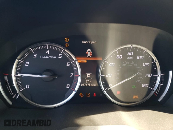 2017 Acura MDX Advance with VIN 5FRYD4H88HB044042, listed as a Copart auction lot 76552514 with 77,475 mi miles and Salvage title. Bid and sale history available at DreamBid. Image 9.