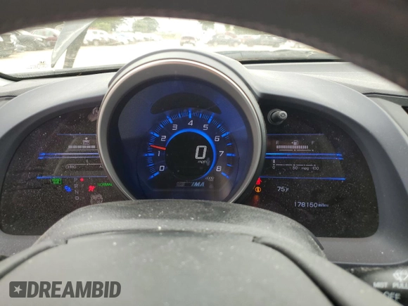 2012 Honda CR-Z EX with VIN JHMZF1D64CS001802, listed as a Copart auction lot 56242135 with 178,150 mi miles and Salvage title. Bid and sale history available at DreamBid. Image 9.