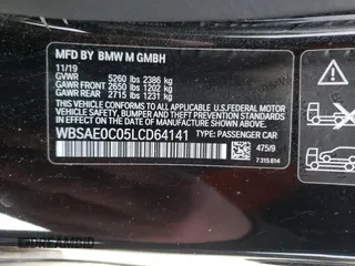2020 BMW M8 with VIN WBSAE0C05LCD64141, listed as a Copart auction lot 42198935 with 0 mi miles and Clean Title. Bid and sale history available at carsss.com. Image 12.