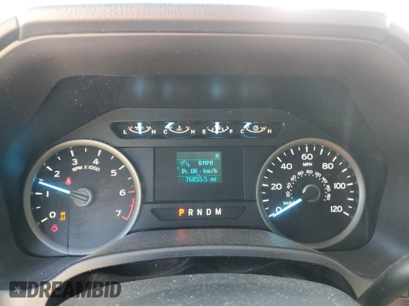 2020 Ford F-150 XL with VIN 1FTEX1C52LKF57905, listed as a Copart auction lot 52143765 with 76,855 mi miles and Salvage Title. Bid and sale history available at DreamBid. Image 9.