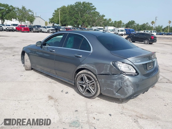 2019 Mercedes-Benz C 300 with VIN 55SWF8DB2KU302234, listed as a IAAI auction lot 42439409 with 99,907 mi miles and . Bid and sale history available at DreamBid. Image 3.