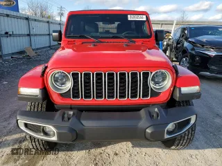 2024 Jeep Wrangler Sahara with VIN 1C4PJXEG9RW236263, listed as a Copart auction lot 45009025 with 13,985 mi miles and Salvage Title. Bid and sale history available at carsss.com. Image 5.