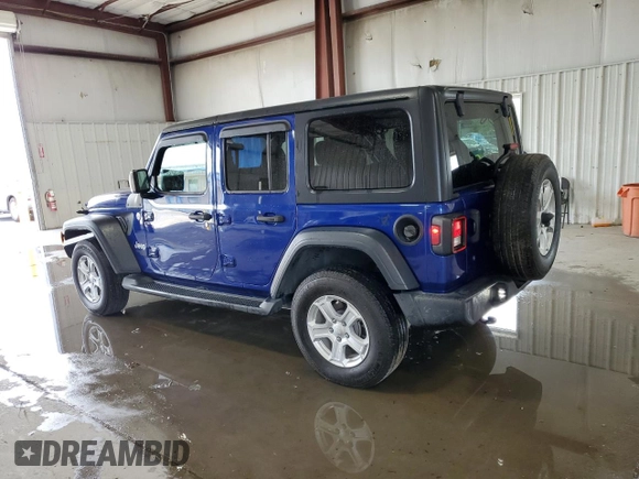 2018 Jeep Wrangler Unlimited Sport S with VIN 1C4HJXDN9JW187039, listed as a Copart auction lot 64260015 with 40,361 mi miles and Salvage title. Bid and sale history available at DreamBid. Image 2.