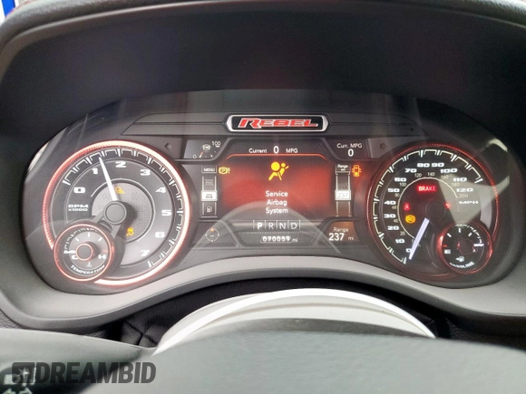 2020 Ram 1500 Rebel with VIN 1C6RRELT7LN299176, listed as a Copart auction lot 76778334 with 70,059 mi miles and Salvage title. Bid and sale history available at DreamBid. Image 9.
