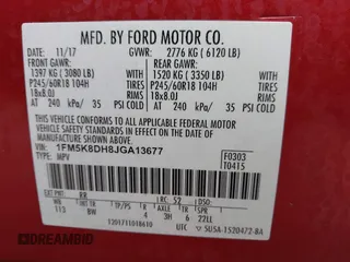 2018 Ford Explorer XLT z VIN 1FM5K8DH8JGA13677, wystawiony jako IAAI lot #42259550 z przebiegiem 71 257 mil mil oraz . Historia ofert i sprzedaży dostępna na DreamBid. Obrazek 9.