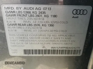 2014 Audi Q5 Premium Plus with VIN WA1LFAFP9EA024279, listed as a Copart auction lot 50871584 with 136,483 mi miles and Salvage Title. Bid and sale history available at carsss.com. Image 14.