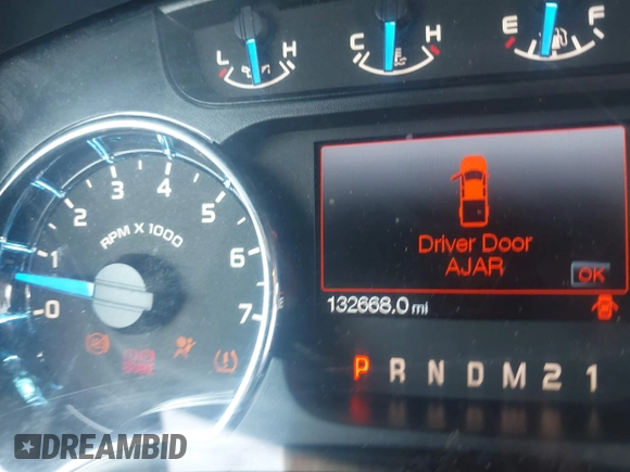 2013 Ford F-150 XL with VIN 1FTEX1CMXDFC62133, listed as a IAAI auction lot 42567537 with 132,668 mi miles and . Bid and sale history available at DreamBid. Image 7.