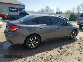 2013 Honda Civic EX with VIN 2HGFB2F89DH506846, listed as a Copart auction lot 53423285 with 92,542 mi miles and Salvage Title. Bid and sale history available at DreamBid. Image 3.