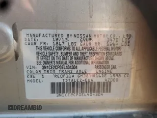 2014 Nissan Note S Plus z VIN 3N1CE2CP0EL404304, wystawiony jako Copart lot #59037675 z przebiegiem 82 255 mil mil oraz Szkoda całkowita • Salvage title. Historia ofert i sprzedaży dostępna na DreamBid. Obrazek 12.