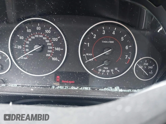 2016 BMW 3 Series 328i with VIN WBA8E9G55GNT81297, listed as a IAAI auction lot 41144563 with 98,000 mi miles. Bid and sale history available at carsss.com. Image 7.