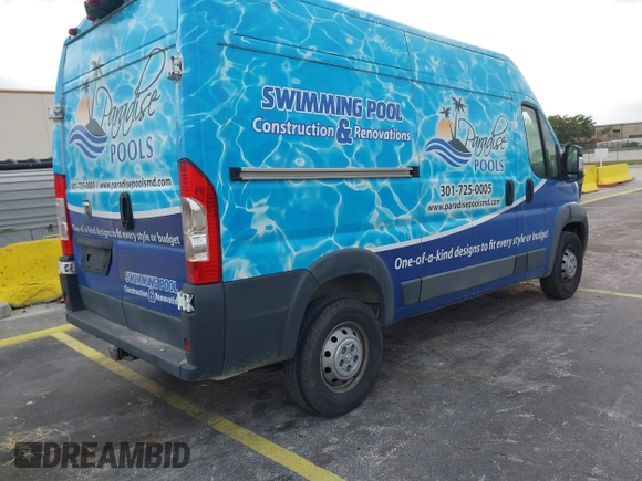 2017 Ram ProMaster Cargo with VIN 3C6TRVBG2HE524285, listed as a IAAI auction lot 41368437 with 187,580 mi miles and . Bid and sale history available at DreamBid. Image 4.