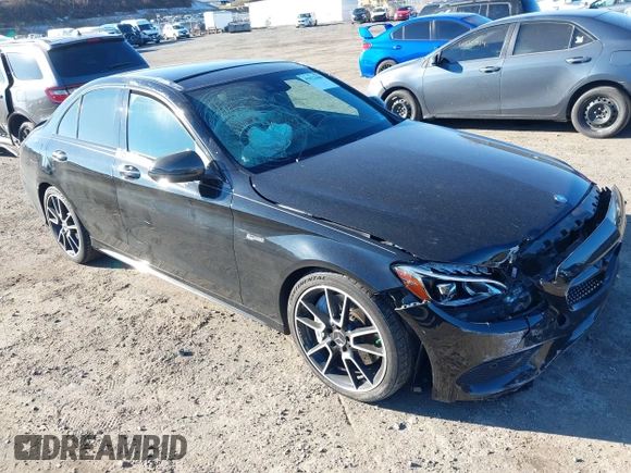2017 Mercedes-Benz C 43 AMG with VIN 55SWF6EB2HU190238, listed as a IAAI auction lot 41022080 with 64,672 mi miles and . Bid and sale history available at DreamBid. Image 1.