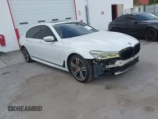 2019 BMW 7 Series 750i with VIN WBA7F0C5XKGM24636, listed as a IAAI auction lot 42507037 with 83,157 mi miles and . Bid and sale history available at DreamBid. Image 1.
