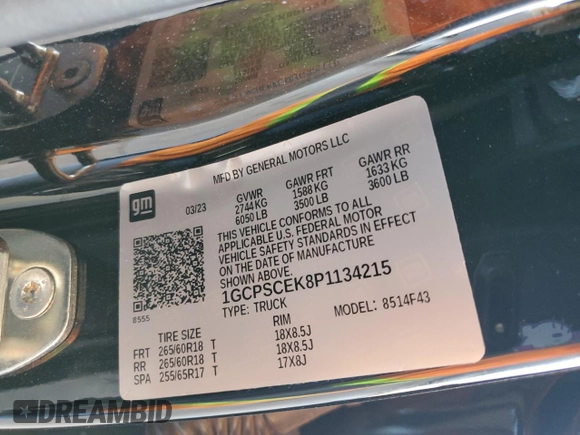 2023 Chevrolet Colorado 2WD LT z VIN 1GCPSCEK8P1134215, wystawiony jako Copart lot #61431925 z przebiegiem 24 686 mil mil oraz Szkoda całkowita • Salvage title. Historia ofert i sprzedaży dostępna na DreamBid. Obrazek 12.