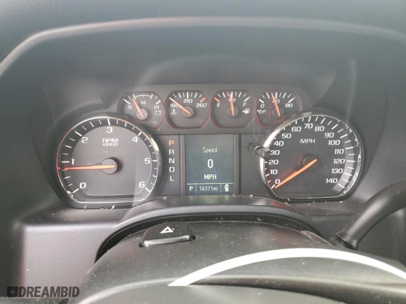 2017 Chevrolet Silverado 1500 Custom with VIN 1GCVKPEC2HZ366318, listed as a Copart auction lot 85739674 with 74,371 mi miles and Salvage Title. Bid and sale history available at carsss.com. Image 9.
