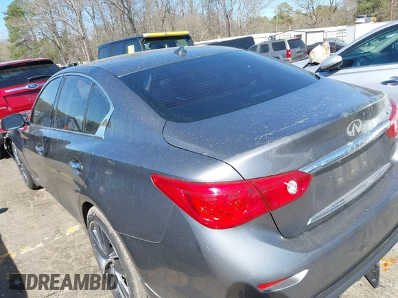 2015 Infiniti Q50 Premium with VIN JN1BV7AP0FM345726, listed as a IAAI auction lot 41860740 with 1 mi miles. Bid and sale history available at carsss.com. Image 3.