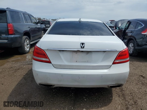 2014 Hyundai Equus Signature with VIN KMHGH4JH2EU074924, listed as a Copart auction lot 53826505 with 186,697 mi miles and Clean Title. Bid and sale history available at DreamBid. Image 6.