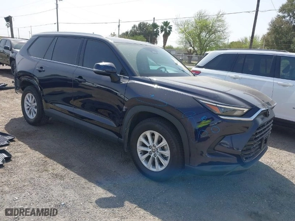 2024 Toyota Grand Highlander XLE with VIN 5TDAAAB59RS059896, listed as a IAAI auction lot 41691709 with 7,294 mi miles. Bid and sale history available at carsss.com. Image 1.