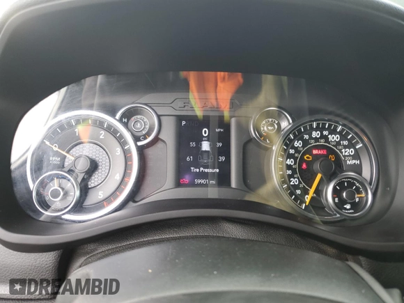 2022 Ram 2500 Tradesman with VIN 3C6UR5HL7NG335589, listed as a Copart auction lot 47782855 with 59,901 mi miles and Salvage title. Bid and sale history available at DreamBid. Image 9.