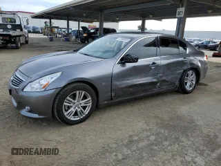 2015 Infiniti Q40 with VIN JN1CV6AP2FM501764, listed as a Copart auction lot 47889555 with 107,687 mi miles and Salvage Title. Bid and sale history available at carsss.com. Image 1.