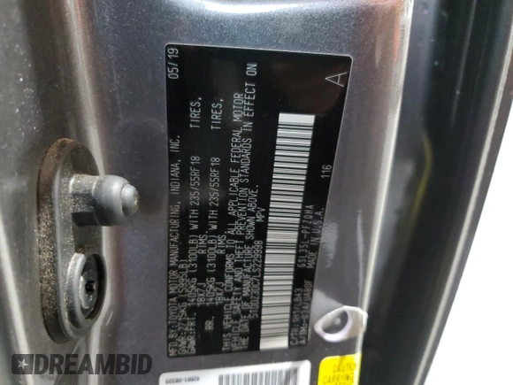 2020 Toyota Sienna XLE z VIN 5TDDZ3DC7LS229998, wystawiony jako Copart lot #60753275 z przebiegiem 38 664 mil mil oraz Szkoda całkowita • Salvage title. Historia ofert i sprzedaży dostępna na DreamBid. Obrazek 13.