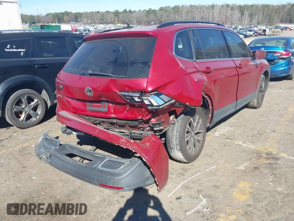 2019 Volkswagen Tiguan SE with VIN 3VV3B7AX6KM161627, listed as a IAAI auction lot 41698592 with 108,966 mi miles and . Bid and sale history available at DreamBid. Image 4.