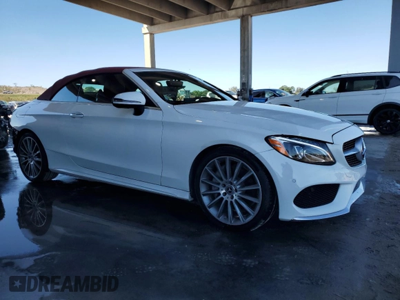 2018 Mercedes-Benz C 300 with VIN WDDWK4JB6JF710763, listed as a Copart auction lot 46602625 with 56,031 mi miles and Salvage Title. Bid and sale history available at DreamBid. Image 4.