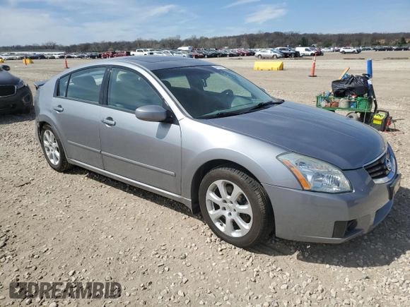 2007 Nissan Maxima 3.5 SE with VIN 1N4BA41E07C843749, listed as a Copart auction lot 49958744 with 0 mi miles and Salvage Title. Bid and sale history available at carsss.com. Image 4.