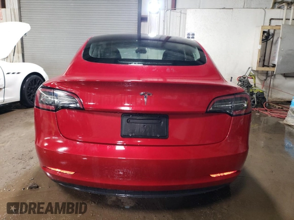 2022 Tesla Model 3 with VIN 5YJ3E1EA8NF289661, listed as a Copart auction lot 52350675 with 153,797 mi miles and Salvage Title. Bid and sale history available at DreamBid. Image 6.