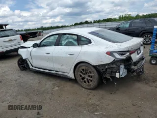 2023 BMW i4 eDrive35 with VIN WBY43AW02PFR38903, listed as a Copart auction lot 58691344 with 5,166 mi miles and Salvage Title. Bid and sale history available at carsss.com. Image 2.