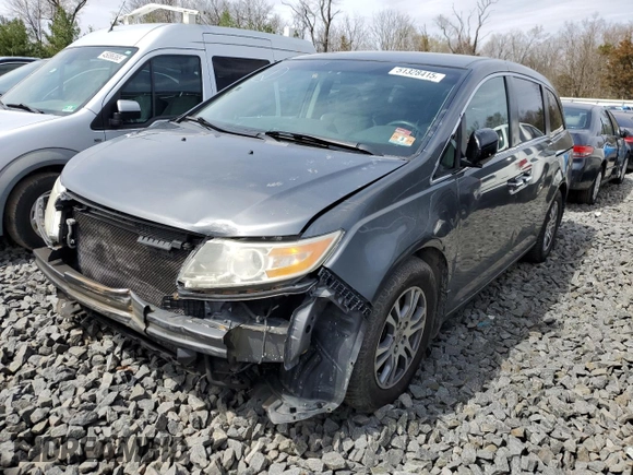 2012 Honda Odyssey EX with VIN 5FNRL5H41CB044470, listed as a Copart auction lot 51328415 with 287,479 mi miles and Salvage Title. Bid and sale history available at carsss.com. Image 1.