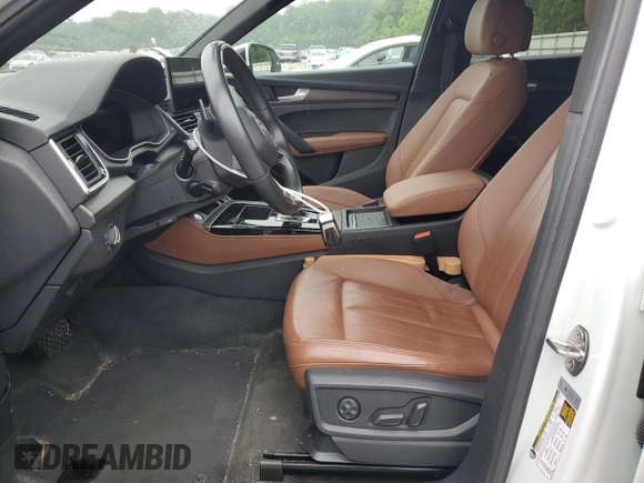 2021 Audi Q5 Premium Plus with VIN WA1BAAFY1M2017872, listed as a Copart auction lot 59964725 with 58,694 mi miles and Salvage title. Bid and sale history available at DreamBid. Image 7.