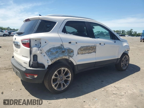 2018 Ford EcoSport Titanium z VIN MAJ6P1WL6JC171564, wystawiony jako Copart lot #57250695 z przebiegiem 63 805 mil mil oraz Szkoda całkowita • Salvage title. Historia ofert i sprzedaży dostępna na DreamBid. Obrazek 3.
