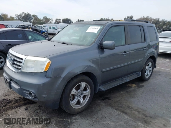 2013 Honda Pilot EX-L with VIN 5FNYF3H54DB010833, listed as a IAAI auction lot 41663424 with 108,264 mi miles and . Bid and sale history available at DreamBid. Image 2.