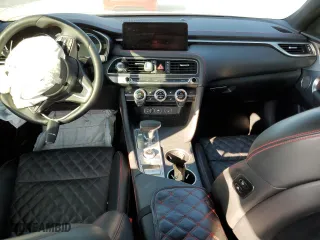 2022 Genesis G70 3.3T with VIN KMTG54TE1NU100317, listed as a Copart auction lot 71043572 with 23,779 mi miles. Bid and sale history available at carsss.com. Image 8.